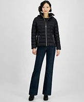 Michael Kors Women's Hooded Zip Packable Down Puffer Coat