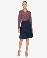 Tommy Hilfiger Women's Printed Long-Sleeve Blouse