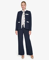 Tommy Hilfiger Women's Contrast Stand-Collar Blazer