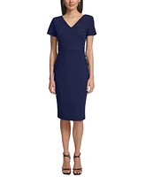 Calvin Klein Women's Short-Sleeve V-Neck Sheath Dress