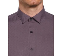 Perry Ellis Men's Regular-Fit Geometric Dobby Button-Down Shirt