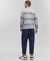 Mode of One Men's Relaxed-Fit Stripe Crewneck Sweater, Created for Macy's