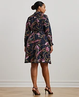 Lauren Ralph Plus Printed Shirtdress