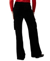 Sanctuary Women's High Rise Velvet Cargo Pants