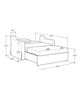 Serta 66.1"W Polyester Harley Convertible Loveseat