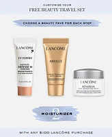 Create a deluxe beauty travel set with any $100 Lancome purchase! Step 2. Choose Your Moisturizer