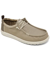 Hey Dude Men's Wally Hickory Denim Slip-On Casual Moccasin Sneakers from Finish Line