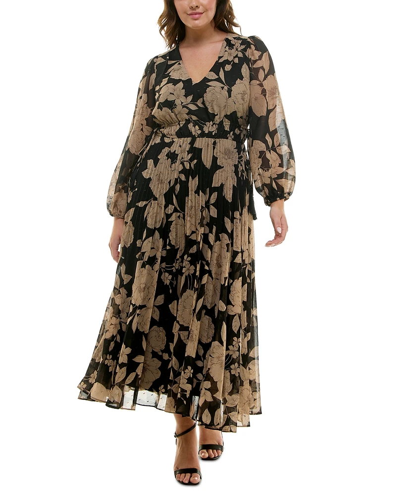 Taylor Plus Size Printed Maxi Dress