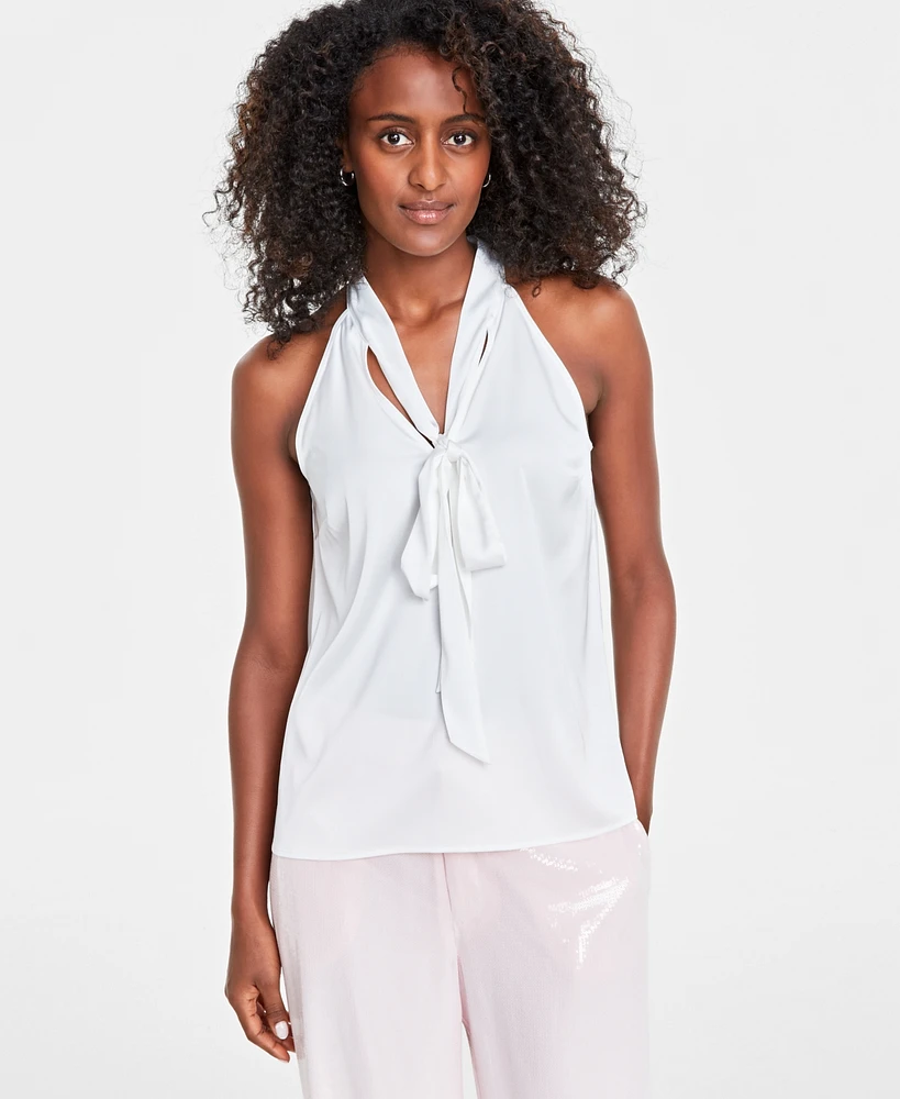 On 34th Women's Halter Tie-Neck Sleeveless Top, Created for Macy's