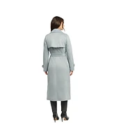 Ellen Tracy Women's Suede Double Breasted Trench