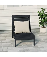 WestinTrends Outdoor Hdpe Deep Seating Modular Armless Patio Chair