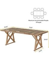 Tribesigns 71 in Conference Room Table, Meeting Table for 8 People, 6ft Conference Table, Modern Seminar Table, Boardroom Table, Large Table for Meeti