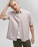 Mode of One Men's Relaxed-Fit Printed Button-Down Shirt, Created for Macy's