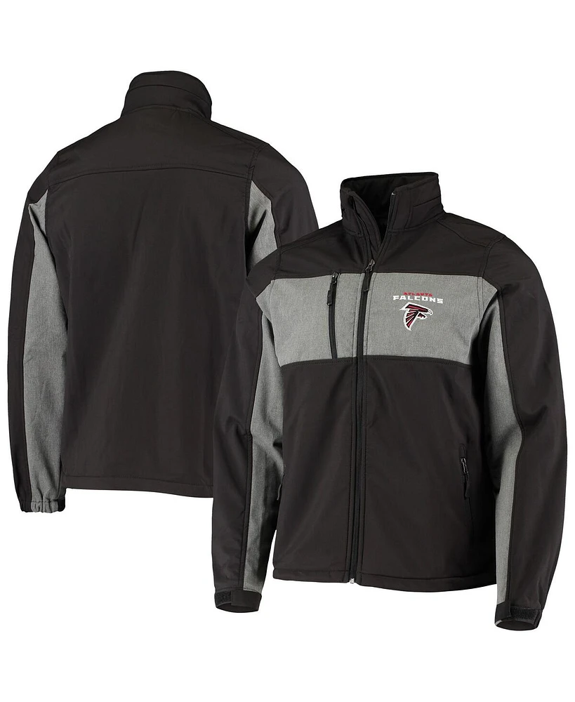 Dunbrooke Men's Black Atlanta Falcons Circle Zephyr Softshell Full-Zip Jacket