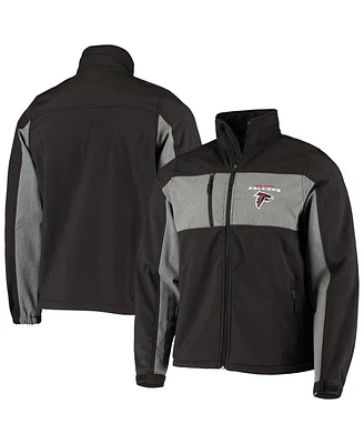 Dunbrooke Men's Black Atlanta Falcons Circle Zephyr Softshell Full-Zip Jacket