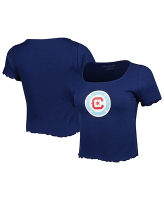 Boxercraft Women's Navy Chicago Fire Baby Rib T-Shirt