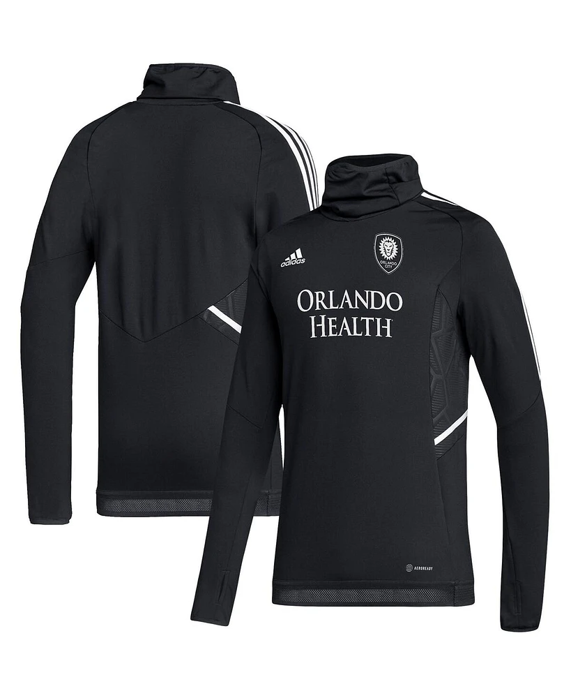 Adidas Men's Black Orlando City Sc Cold.rdy Raglan Warmup Pullover Jacket