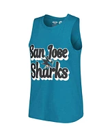 Concepts Sport Women's Teal/Black San Jose Sharks Meter Muscle Tank Top Pants Sleep Set