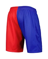 Mitchell & Ness Men's Royal/Red La Clippers Hardwood Classics 2000 Split Swingman Shorts