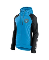 Fanatics Women's Blue/Black Charlotte Fc Iconic Raglan Full-Zip Hoodie