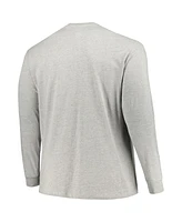 Champion Men's Heather Gray Michigan State Spartans Big Tall Mascot Long Sleeve T-Shirt
