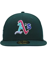 New Era Men's Green Oakland Athletics 1989 World Series Polar Lights 59FIFTY Fitted Hat