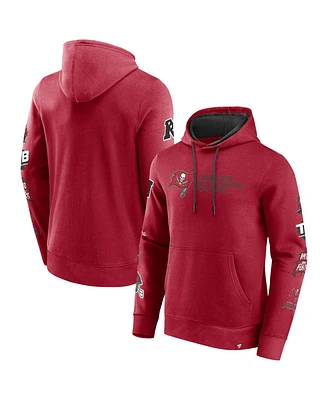 Fanatics Men's Red Tampa Bay Buccaneers Extra Innings Pullover Hoodie