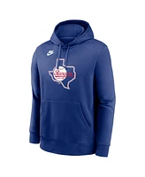 Nike Men's Royal Texas Rangers Cooperstown Collection Team Logo Fleece Pullover Hoodie