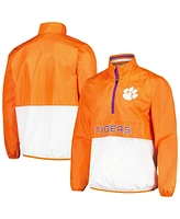 G-iii Sports by Carl Banks Men's Orange Clemson Tigers Cornerman Half-Zip Top