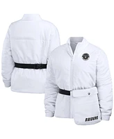 Wear by Erin Andrews Women's White Las Vegas Raiders Packaway Full-Zip Puffer Jacket