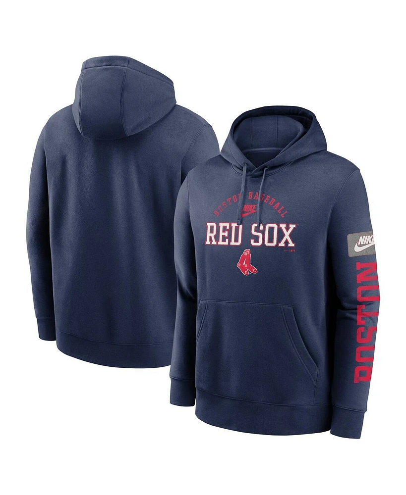 Nike Men's Navy Boston Red Sox Cooperstown Collection Splitter Club Fleece Pullover Hoodie