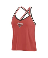 Wear by Erin Andrews Women's Red Atlanta Falcons Cross Strap Tri-Blend Tank Top