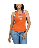 Wear by Erin Andrews Women's Orange Clemson Tigers Open Hole Razorback Tank Top