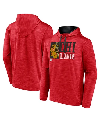 Fanatics Men's Red Chicago Blackhawks Never Quit Pullover Hoodie