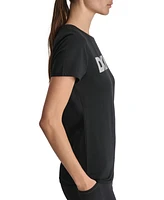 Dkny Sport Women's Logo-Graphic Crewneck T-Shirt