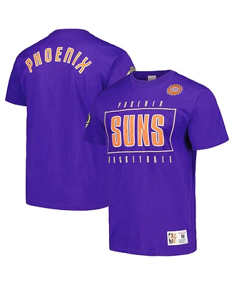 Mitchell & Ness Men's Purple Phoenix Suns Hardwood Classics Team Og 2.0 Premium Vintage Logo T-Shirt