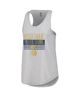 Under Armour Women's Heather Gray Notre Dame Fighting Irish Breezy Racerback Tri-Blend Tank Top