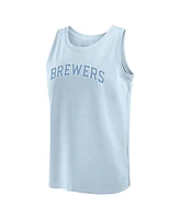 Fanatics Men's Light Blue Milwaukee Brewers Elements Tank Top