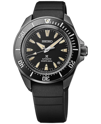 Seiko Men's Automatic Prospex Diver Black Silicone Strap Watch 42mm