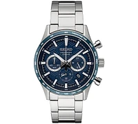 Seiko Men's Chronograph Essentials Stainless Steel Bracelet Watch 43mm