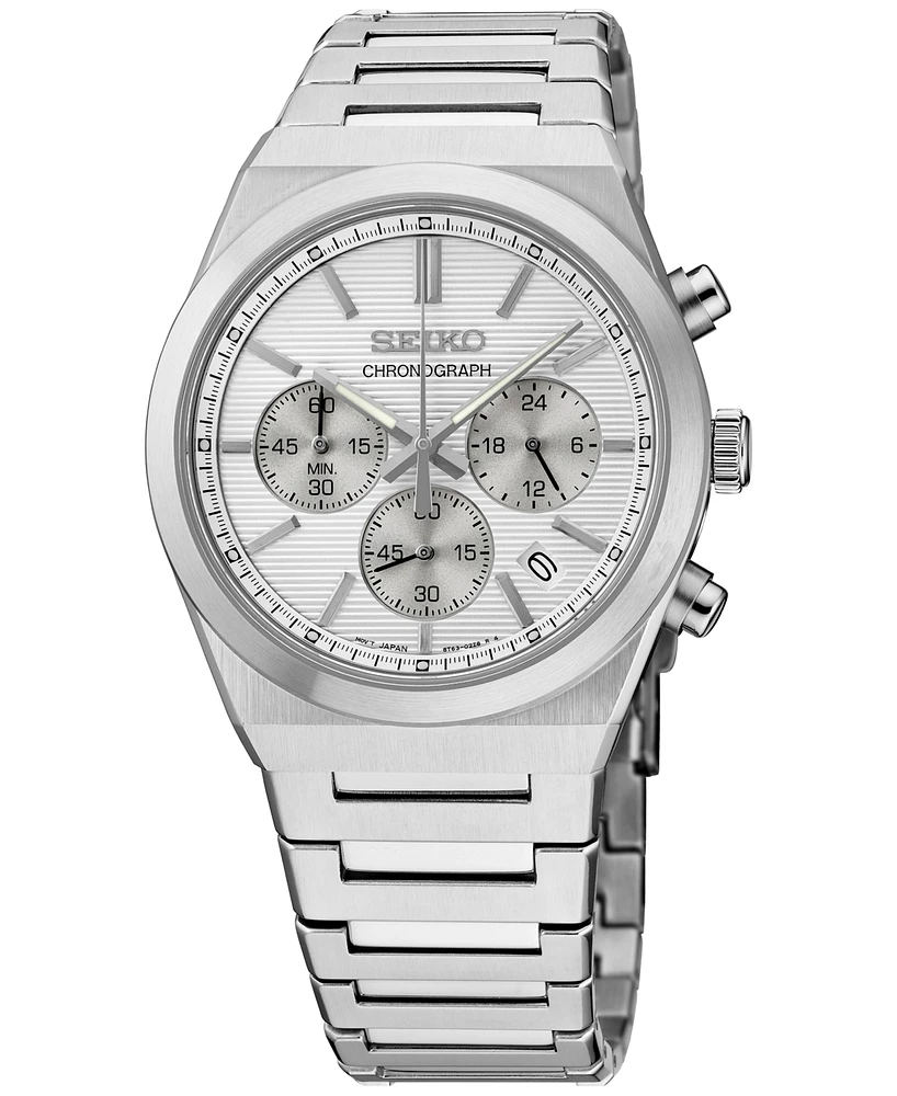 Seiko Men's Chronograph Essentials Stainless Steel Bracelet Watch 40mm