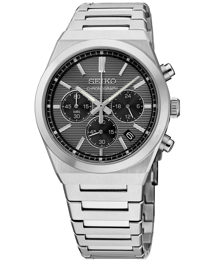 Seiko Men's Chronograph Essentials Stainless Steel Bracelet Watch 40mm