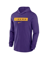 Nike Men's Lsu Tigers Sideline Hoodie Performance Long Sleeve T-Shirt