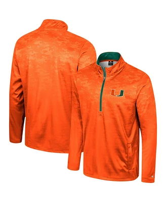 Colosseum Men's Orange Miami Hurricanes The Machine Half-Zip Jacket