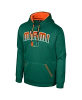 Colosseum Men's Green Miami Hurricanes Reese Pullover Hoodie