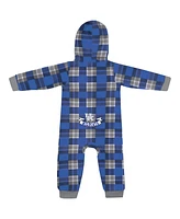 Colosseum Infant Royal Kentucky Wildcats Full-Zip Plaid Hoodie Long Sleeve Jumper