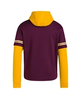 Adidas Men's Maroon Arizona State Sun Devils Pullover Baseball Jersey Hoodie