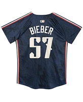 Nike Little Boys and Girls Shane Bieber Navy Cleveland Guardians 2024 City Connect Limited Jersey