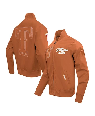 Pro Standard Men's Brown Texas Rangers Paint The City Twill Full-Zip Jacket