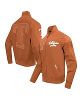 Pro Standard Men's Brown Texas Rangers Paint The City Twill Full-Zip Jacket